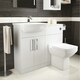 image 2 of Bathroom 500mm WC Unit Set - White - (Innocent) Includes Squared Toilet Seat with Matching Pan | White | White | 1