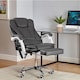 image 9 of Neo Office Chair Brown Faux Leather with Massage Function & Footrest | Grey
