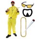 image 1 of 90's Rapper Costume - Red Hat, Glasses, Goatee, Chain & Spliff Yellow | 2XL