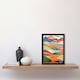 image 2 of Colourful Countryside Hills Folk Art Home Decor Black Framed Wall Art Print A4