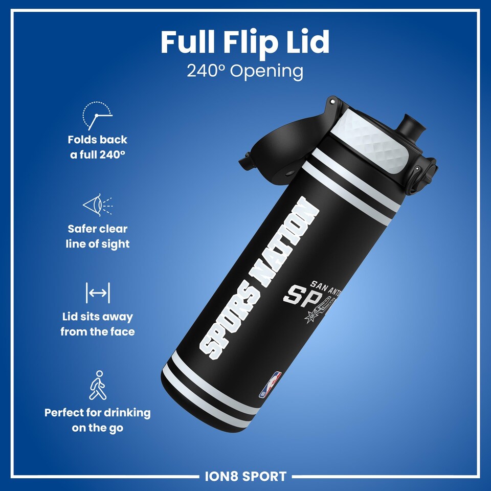 image 1 of NBA x Sport, Recyclon, 500ml (18oz) | Black | NBA Varsity SA Spurs | One Size