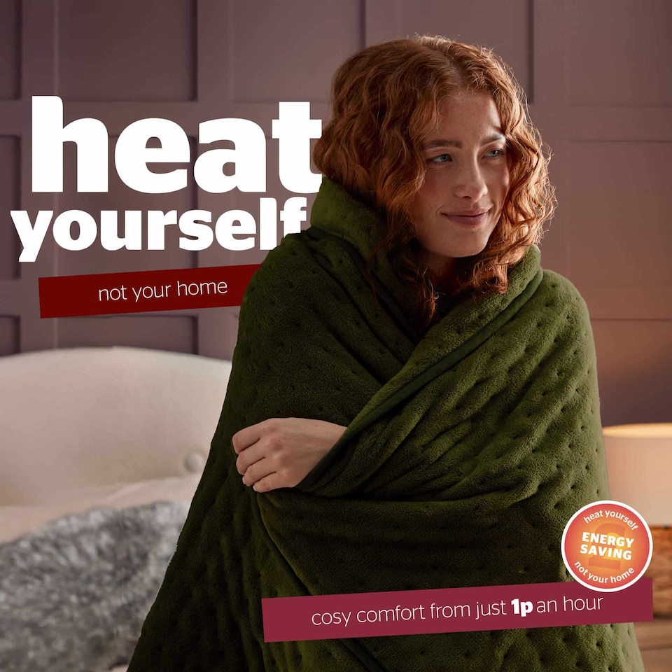 image 1 of Silentnight Luxury Heated Throw, Olive | Green | Olive | One Size | 1