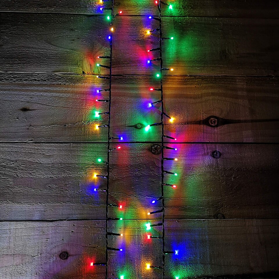 image 1 of 3000 LED 37.2m Premier Clusterbrights Indoor Outdoor Multifunction Mains Operated Christmas Cluster Lights with Timer in Multicoloured