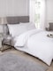 image 2 of Percale Collection 180 Thread Count Percale Fitted Valance Sheet in White - Double