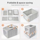 image 4 of Skylos Cat Litter Box Foldable Entry Top Exit Anti Tracking Cat Litter Tray