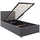 image 9 of Vida Designs Veronica Single Lift Up Linen Ottoman Storage Bed Frame, Dark Grey