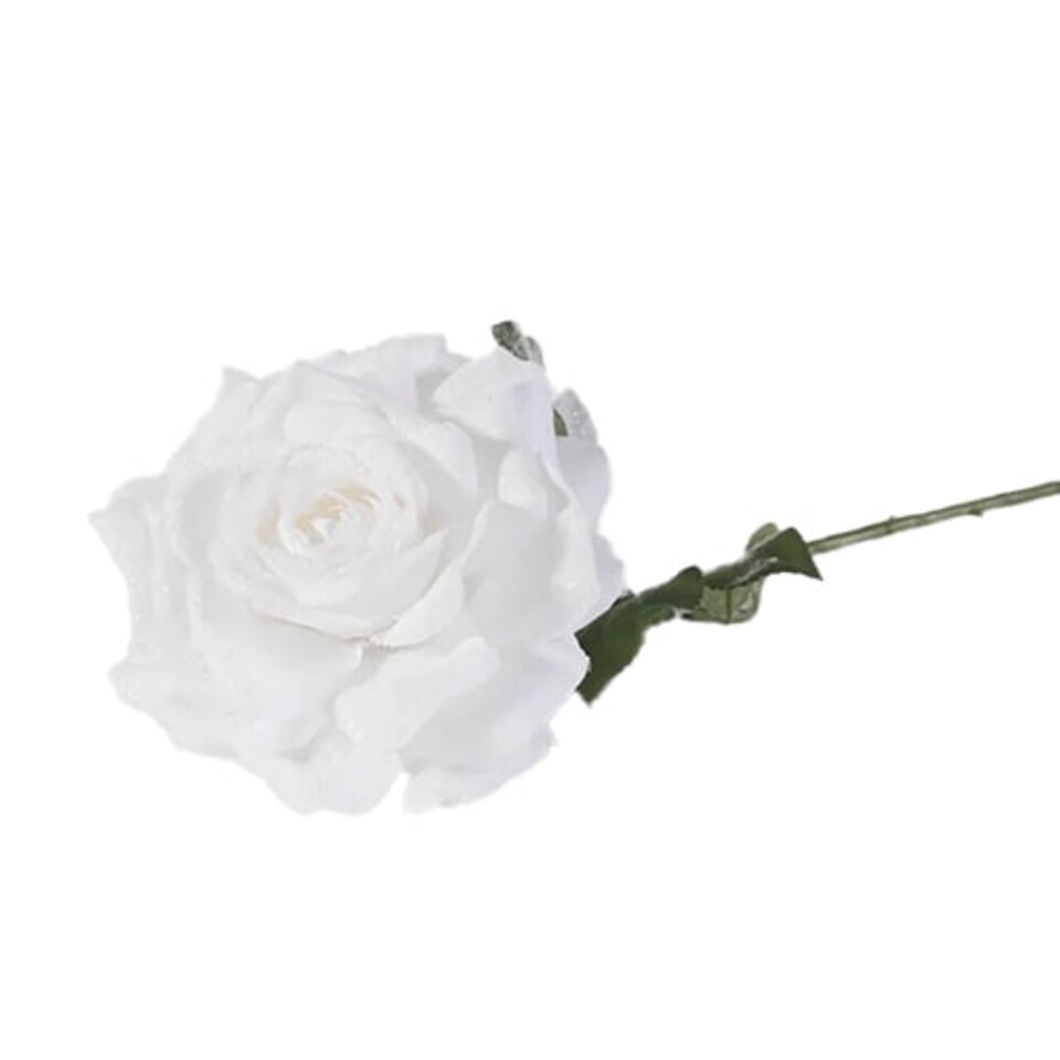 White Madonna Rose Artificial Silk Flower 65cm