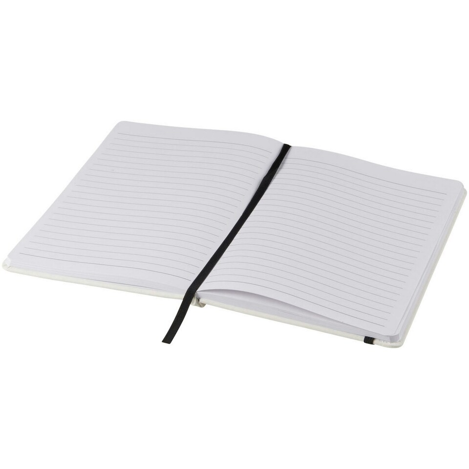 image 1 of Bullet A5 Spectrum Notebook With Elastic Strap - White/Solid Black - One Size