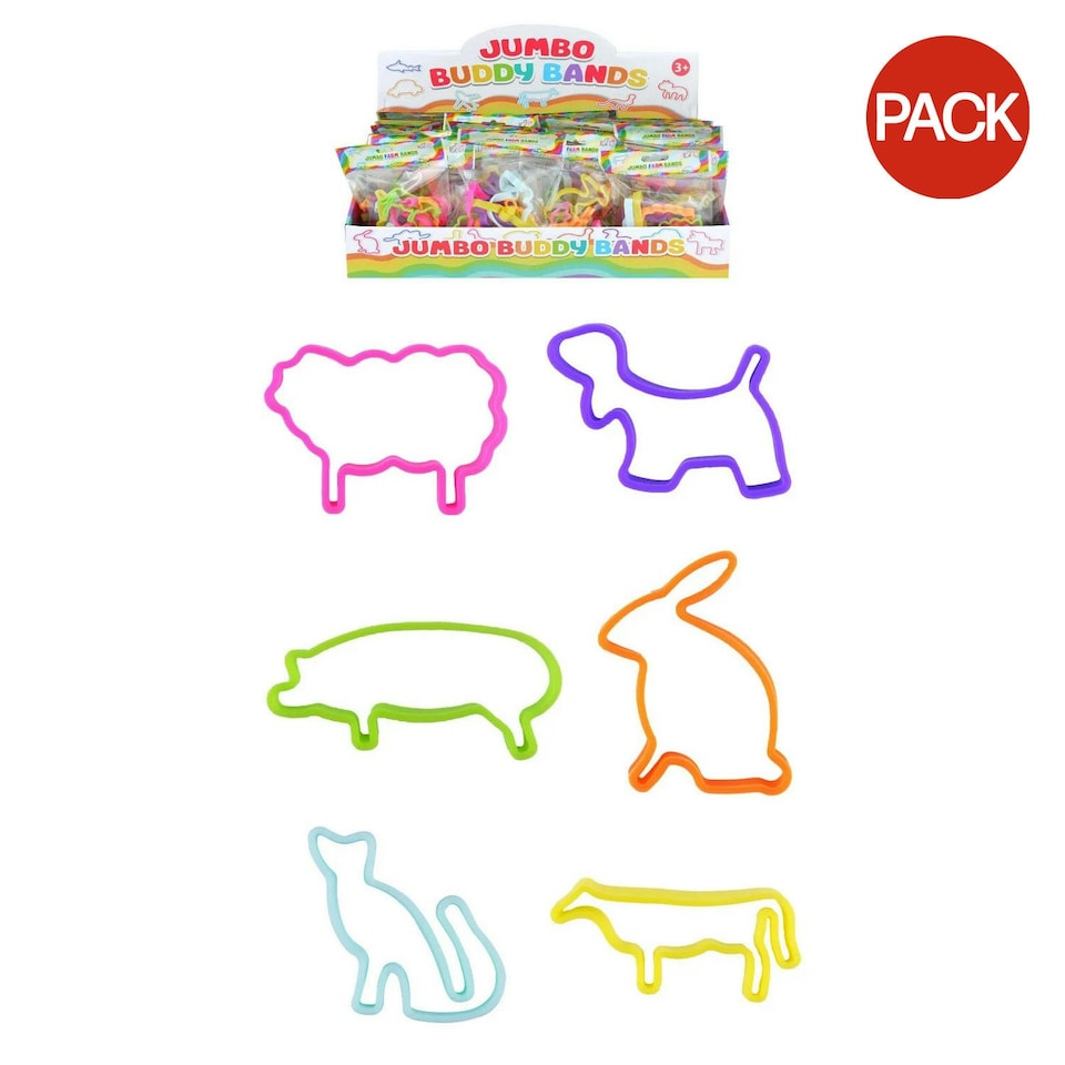 Henbrandt Farm Animals Bracelet (Pack of 6) - Multicoloured - One Size