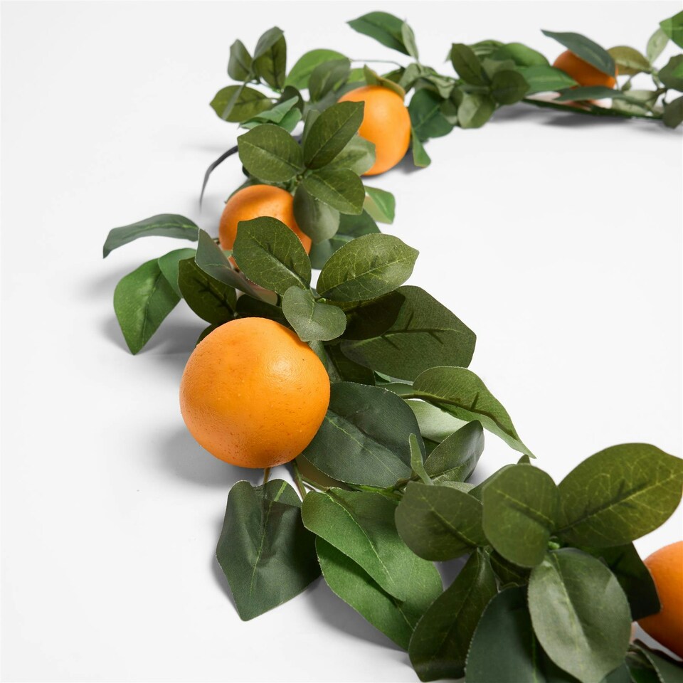 image 1 of OHS Natural Home Fireplace Table Decor Artificial Orange Garland, 180cm - Orange
