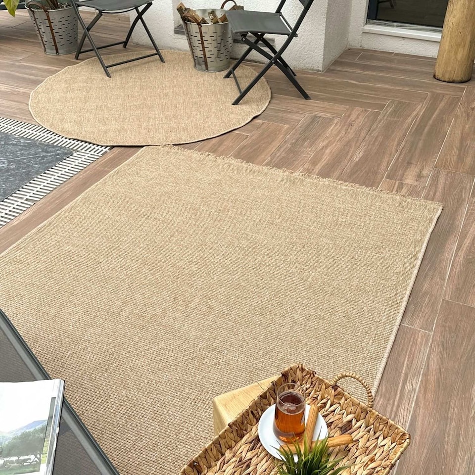image 1 of The Rugs Nature Collection Square Dots Design Outdoor Rugs Garden Patio | 5200