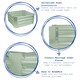 image 2 of Harbour Housewares Semicircular Steel Raised Bed - 90cm x 45cm - Green