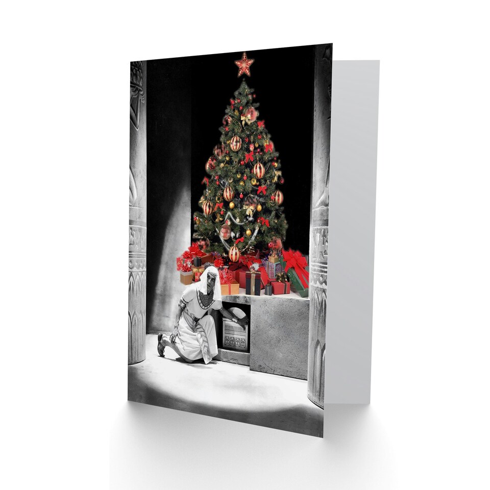 image 1 of Xmas Karloff Imhotep Horror Fun Christmas Mummy Card