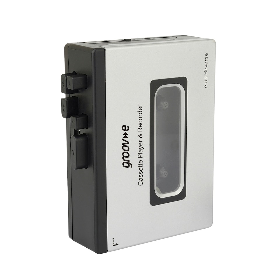 image 1 of Groov-e GVPS530SR Retro Series Personal Cassette Player/Recorder with Bluetooth - Silver