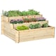 image 1 of Outsunny 3 Tier Raised Garden Bed Planter Box with 9 Grids & Non-woven