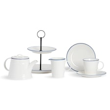 Nicola Spring 9 Piece White Farmhouse Afternoon Tea Set