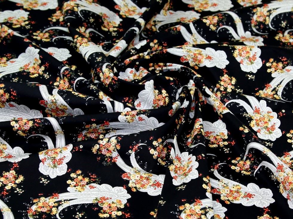 Black 100% Cotton Poplin Fabric for Dressmaking, Quilting, 112cm / 44" Wide - per metre
