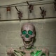 image 5 of 5ft (152cm) Battery Powered Light up Halloween Skeleton with Poseable Joints & Green LEDs