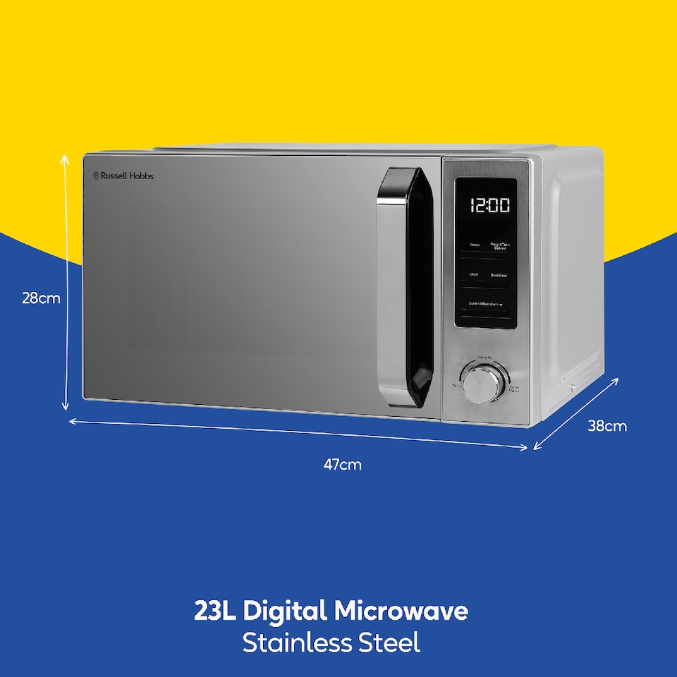image 1 of Russell Hobbs RHM2372SS, 23L Digital Microwave in Stainless Steel