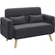 image 1 of Yaheetech Modern 2 Seater Sofa Couch for Small Space-Dark Grey