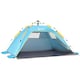image 1 of Outsunny 2 Man Pop-up Beach Tent Sun Shade Shelter Hut w/Windows Door Light Blue