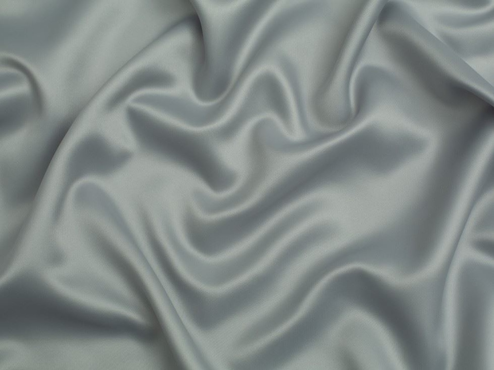 Silver Matte Polyester Satin Fabric for Dressmaking, 160cm / 62" Wide - per metre
