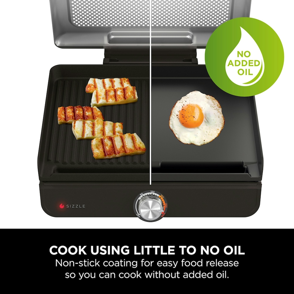 image 1 of Ninja Sizzle Low Smoke Indoor Grill & Flat Plate GR101UK
