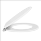 image 1 of Marco Paul 18" Wooden White Toilet Seat Soft Close White