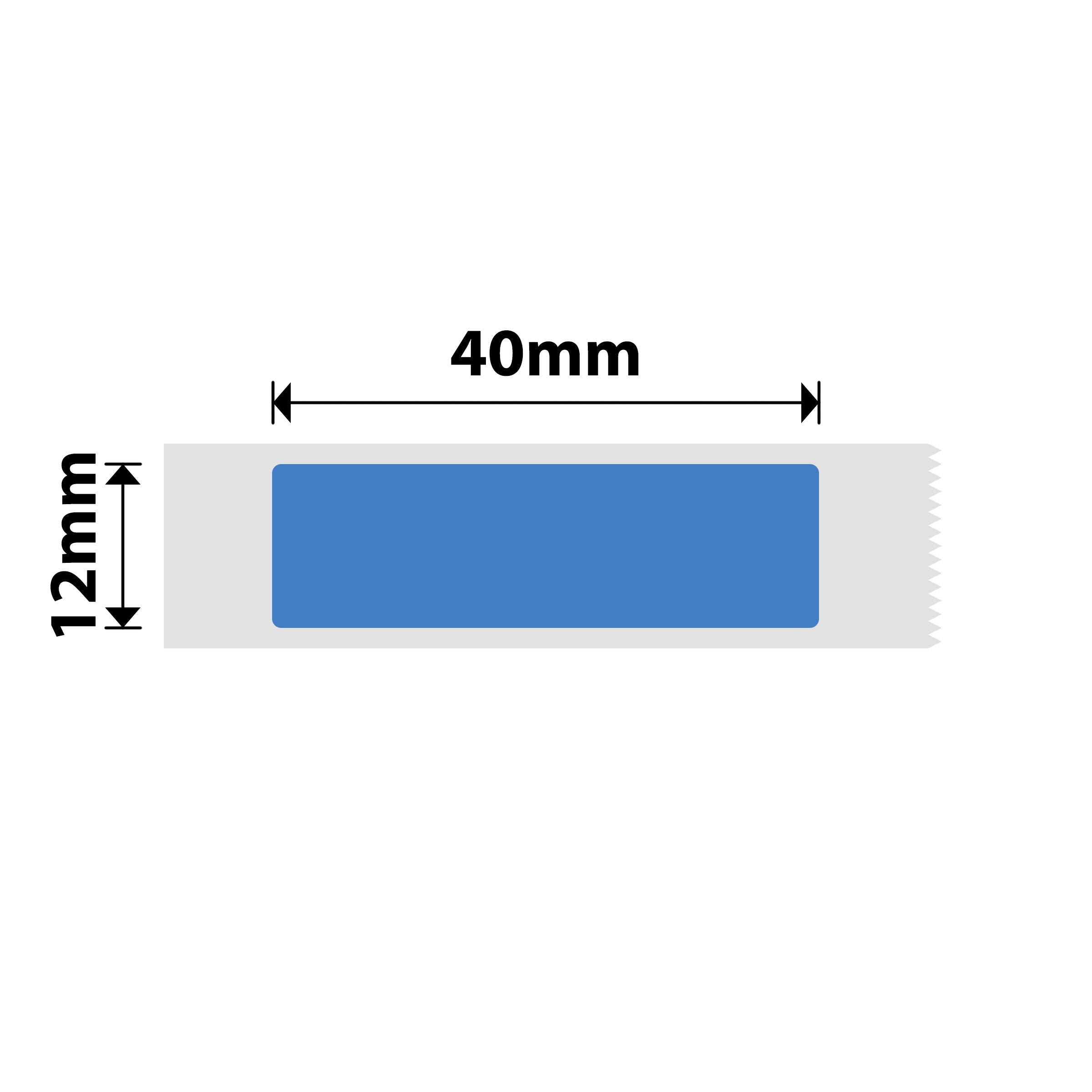 NB130 - Niimbot - D11 / D101 / D110 / H1S - 12x40mm - 155 Blue Labels