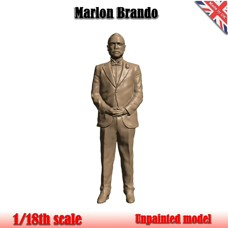 The Godfather Marlon Brando Unpainted Figure 1:18 Scale Wasp Mar Bra