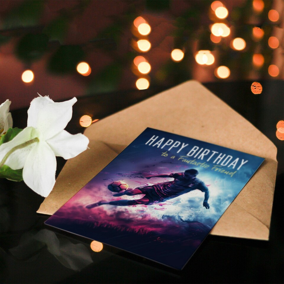 image 1 of Fantastic Football Lover Sport Footy Striker Friend Birthday Card