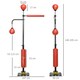 image 8 of SPORTNOW Boxing Bag, Freestanding Punching Bag with Reflex Bar, Speed Balls Red