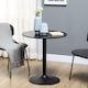 image 2 of HOMCOM Round Dining Table, Modern Kitchen Table with Steel Base, Non-slip Foot Pad for Living Room, Dining Room, Black