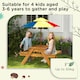 image 10 of Outsunny Kids Picnic Table Set w/ Sand and Water, Removable Parasol - Brown