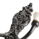 image 3 of Hammer & Tongs Ornate Double White Ceramic Coat Hook - W100mm x H115mm - Black | Black | Black | One Size