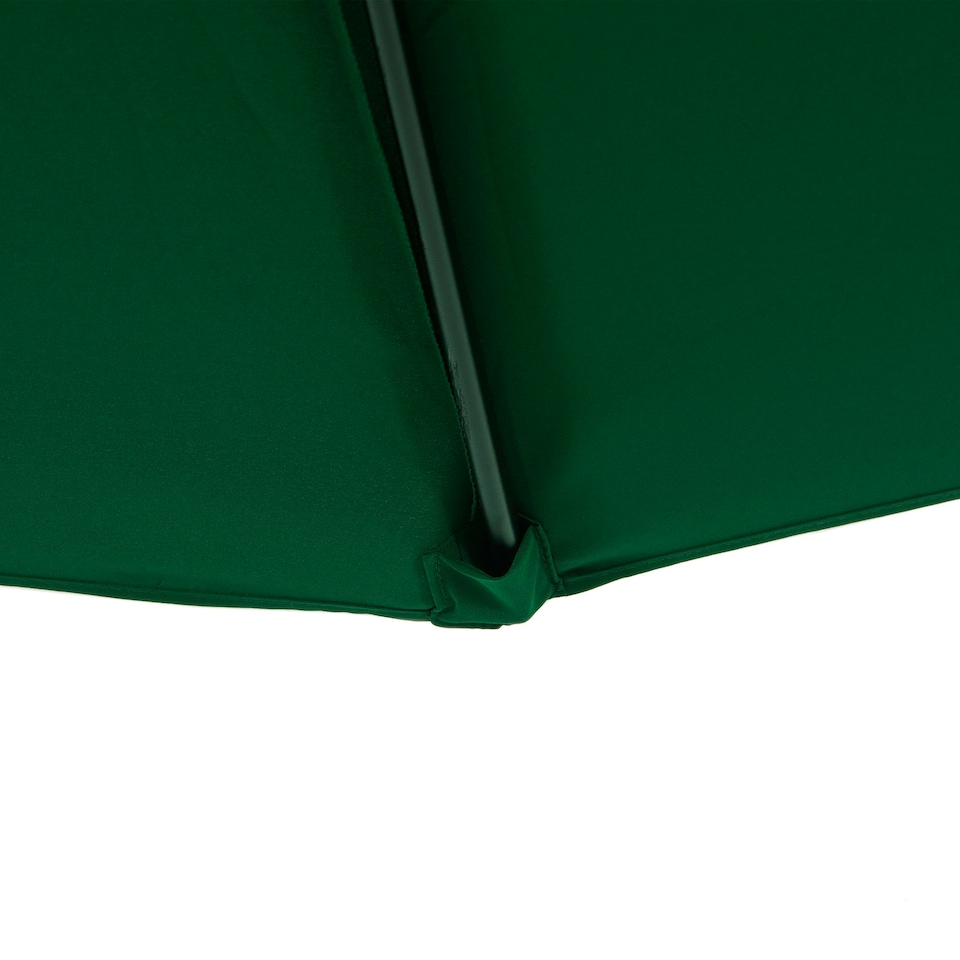 image 1 of Outsunny 3(m) Half Round Parasol Garden Sun Umbrella Metal w/ Crank Green