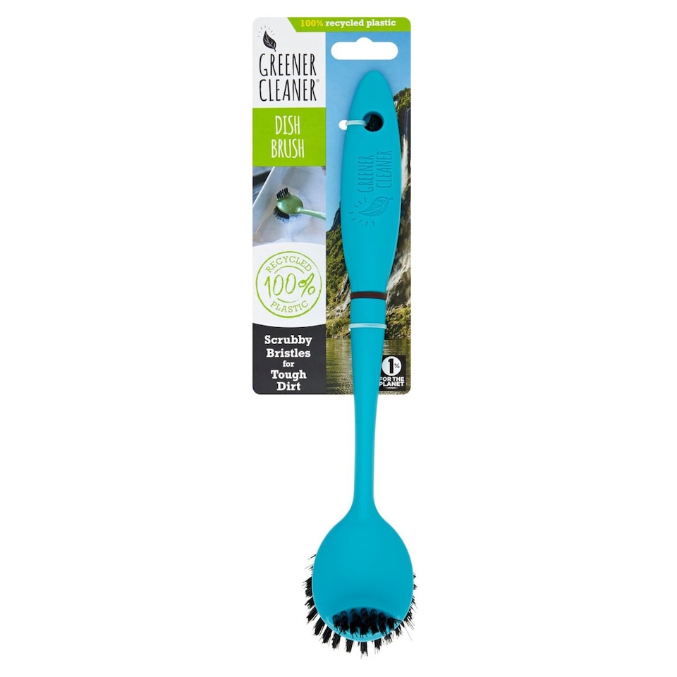 image 1 of Greener Cleaner Dish Brush - turquoise