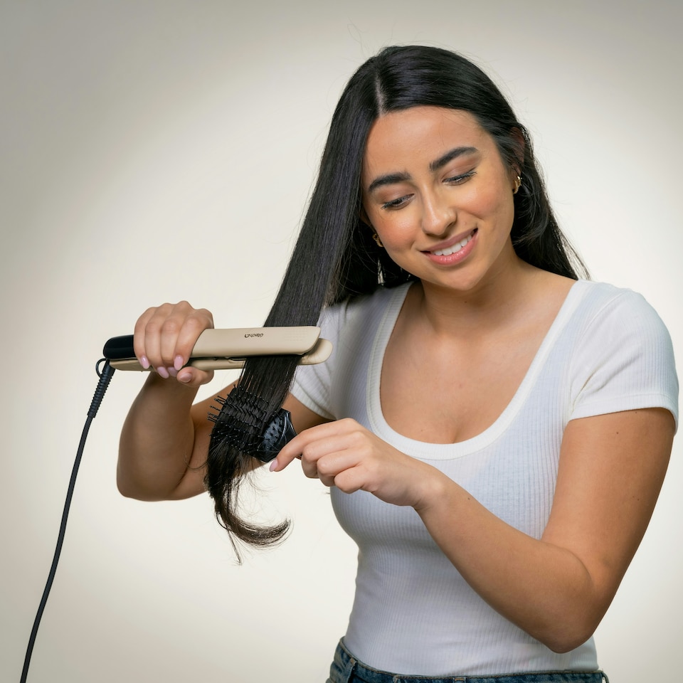 image 1 of Gtech StyleOnic Turbo ION Compact Straighteners (Oyster)