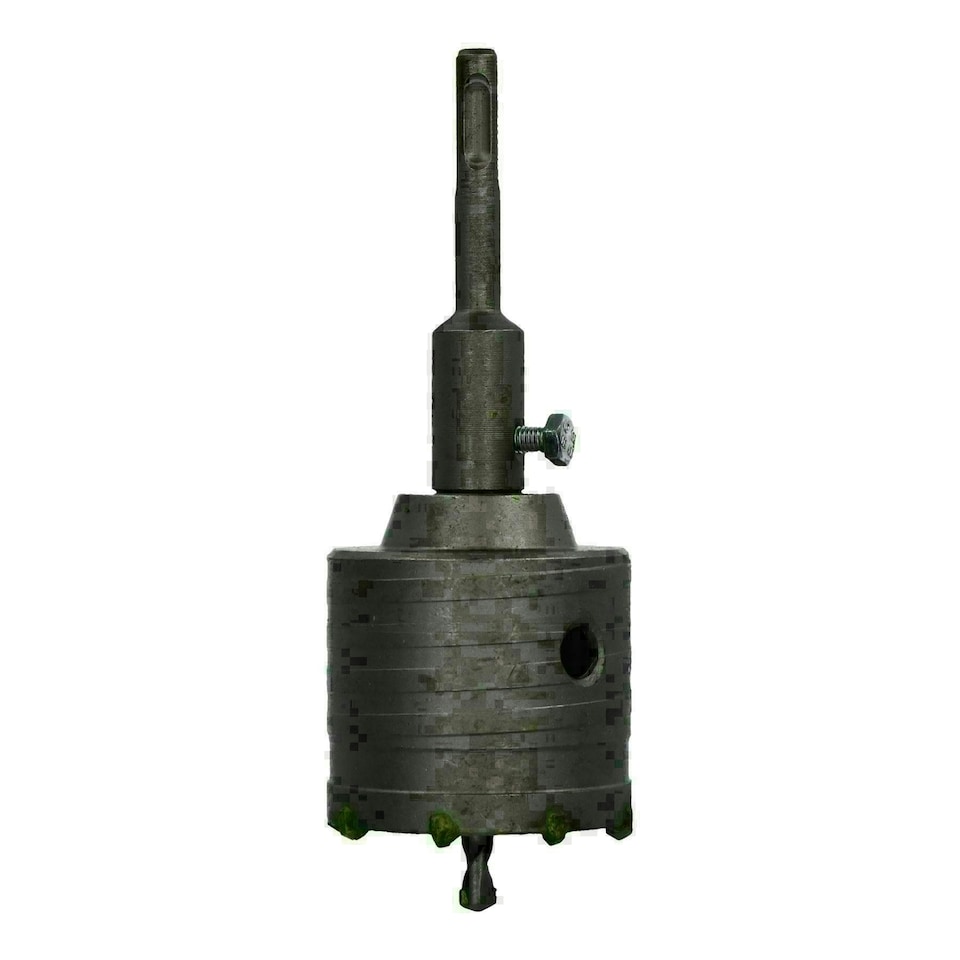 image 1 of 65mm Metric Core Drill With SDS Arbor And Pilot Drill Brick Stone Block Cutter