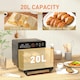 image 3 of HOMCOM Air Fryer Oven 20L Countertop Mini Oven with 16 Presets 1400W Black