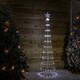 image 3 of 1.8m Light up Christmas Cone Tree with 220 White LEDs and Timer Function