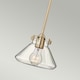 image 4 of Congress 1 Light Dome Ceiling Pendant Brushed Caramel Clear Glass, E27