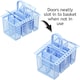 image 4 of SPARES2GO Cutlery Basket Cage for Smeg Dishwasher (Blue, 220 x 208 x 160mm)