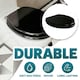 image 4 of Marco Paul Black Wooden Toilet Seat 18" Black
