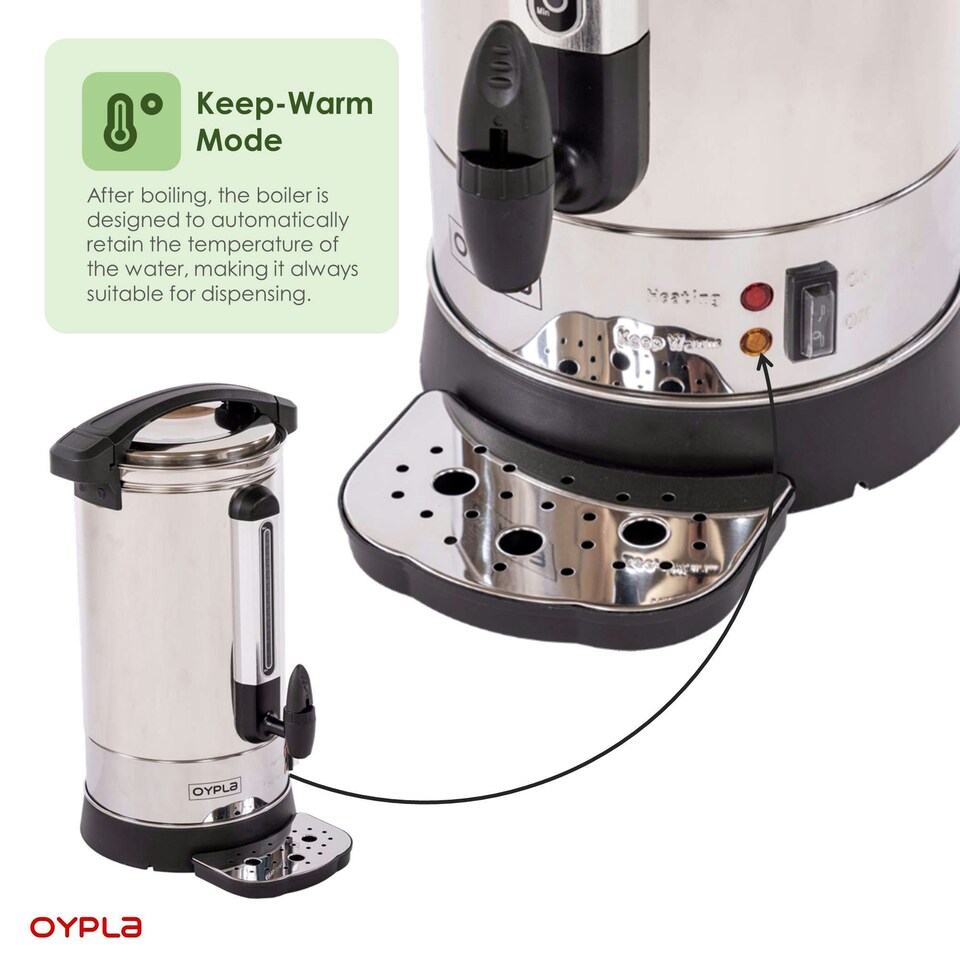 image 1 of Oypla Electrical 10L Catering Hot Water Boiler Tea Urn Coffee