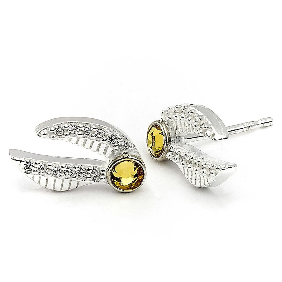 image 1 of Harry Potter Golden Snitch Stud Earrings with Crystal Elements - BHPSE004
