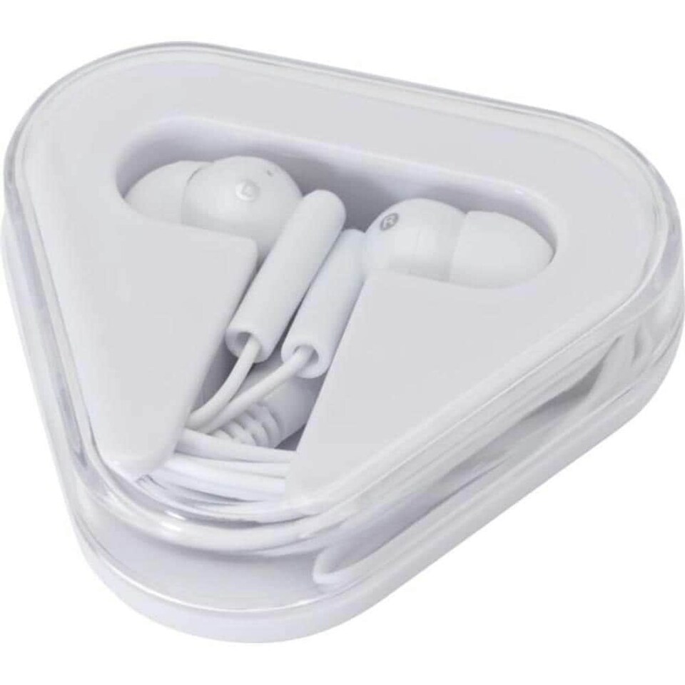 image 1 of Rebel Recycled Plastic Wired Earphones - White - One Size