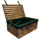 image 7 of 56cm Double Steamed Wicker Picnic Basket with Lining Red | Red | One Size