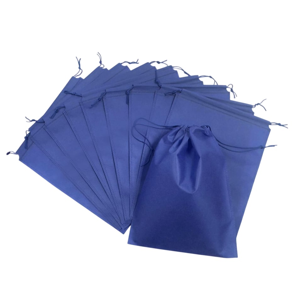 image 1 of Pack of 25 Blue Coloured 32x22cm Non-Woven Drawstring Bags | Blue
