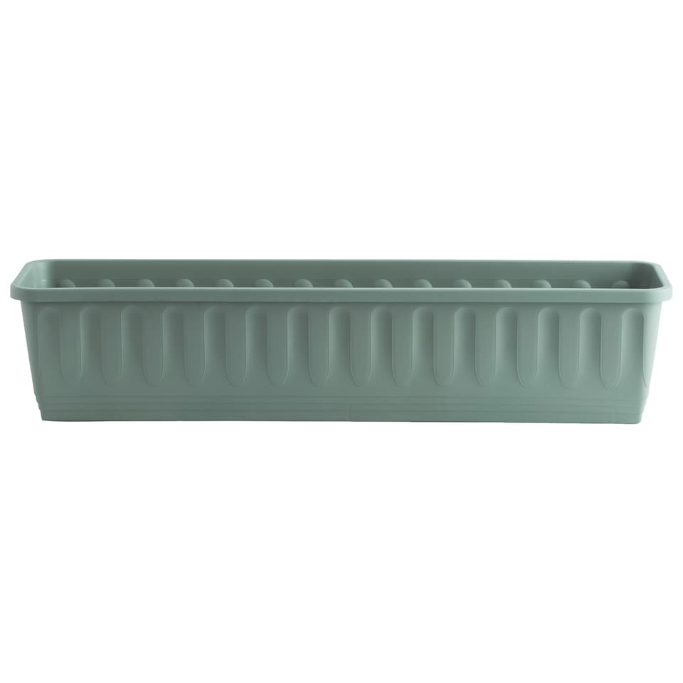 image 1 of Wham Etruscan 2 x 80cm Rectangular Plastic Garden Troughs | Green | Milieu Green